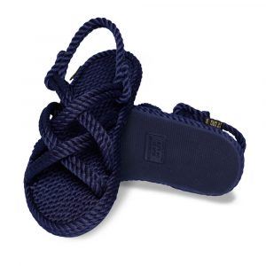 Bodrum Sandalia de Cuerda para Mujer – Azul Marino