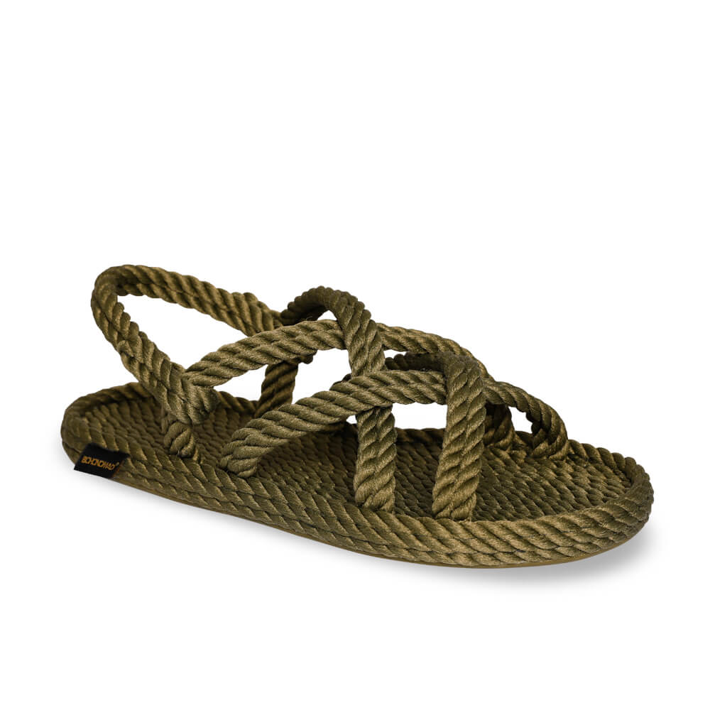 Bodrum Men Rope Sandal – Khaki