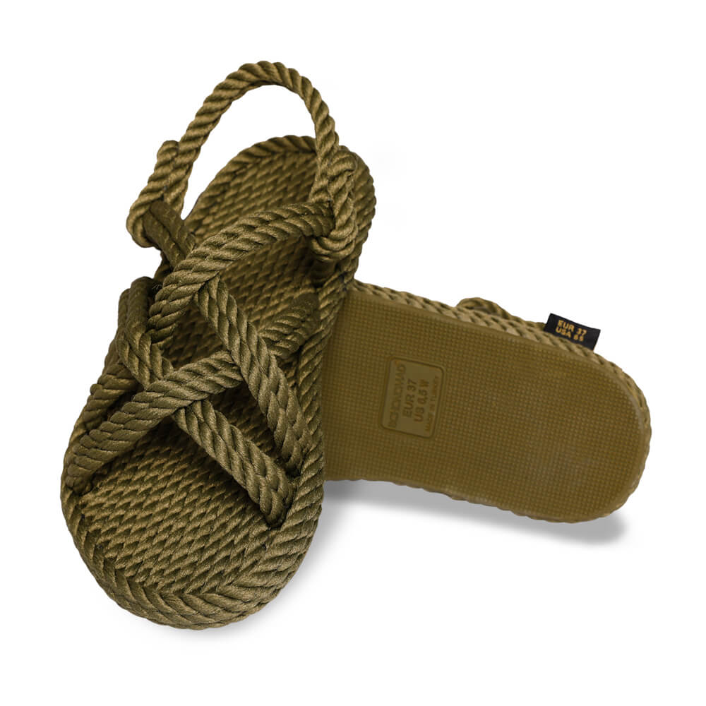Bodrum sandales à cordon pour femmes – Kaki