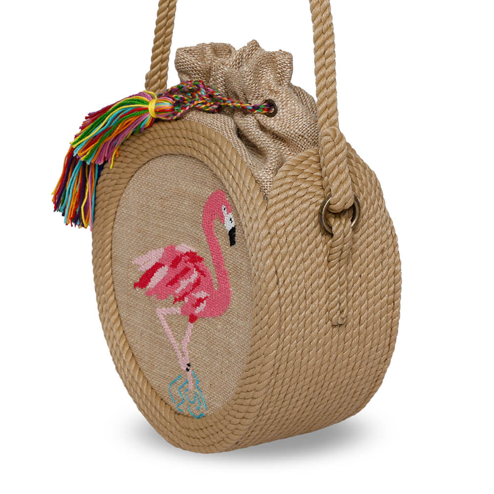 Bohobag Flamingo Rope Bag
