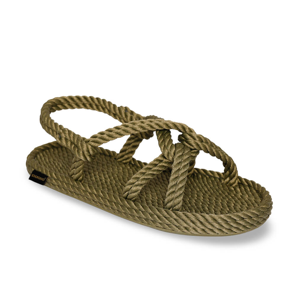 Bora Bora sandale à corde pour hommes – Kaki