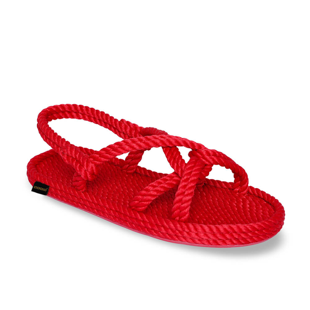 Bora Bora sandales à cordon pour femmes – Rouge