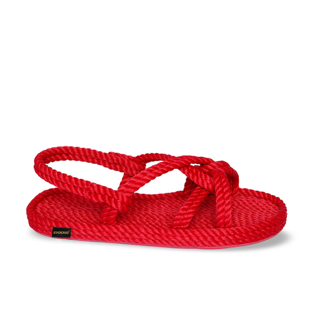 Bora Bora sandales à cordon pour femmes – Rouge