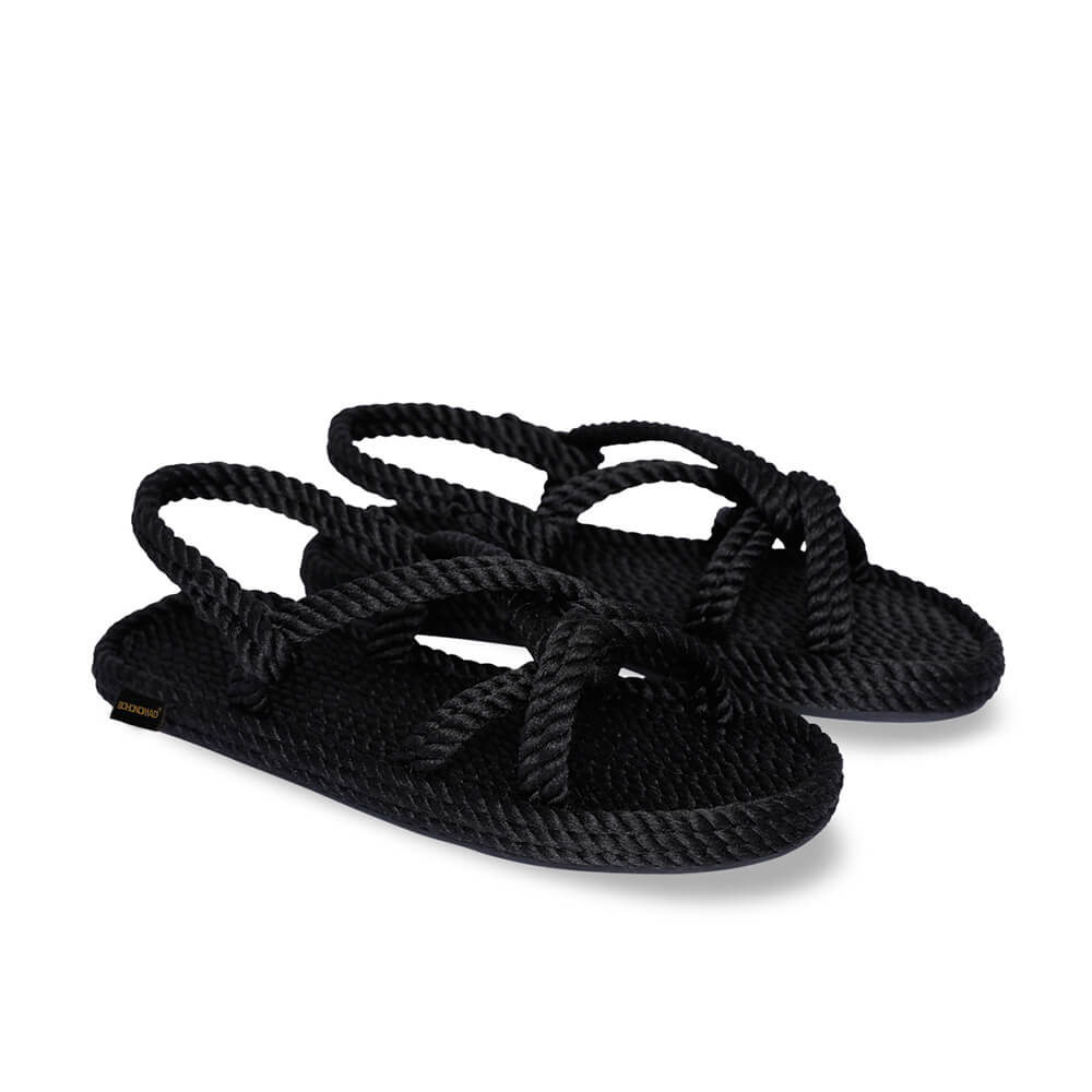 Bora Bora Women Rope Sandal – Black