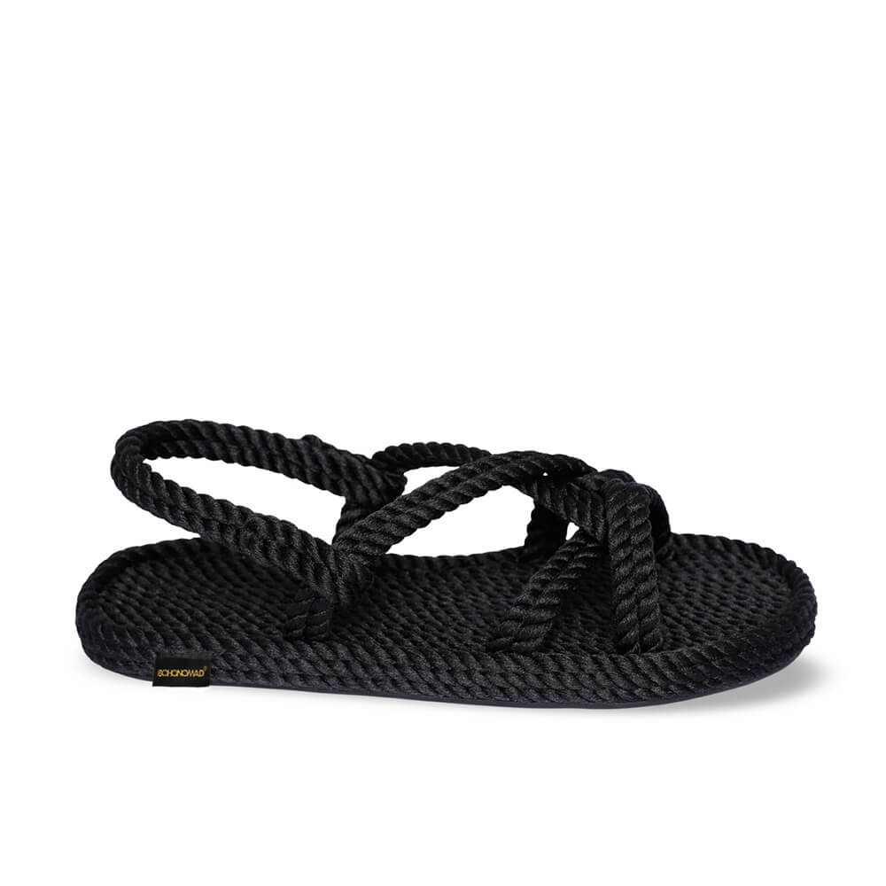 Bora Bora sandales à cordon pour femmes – Noir