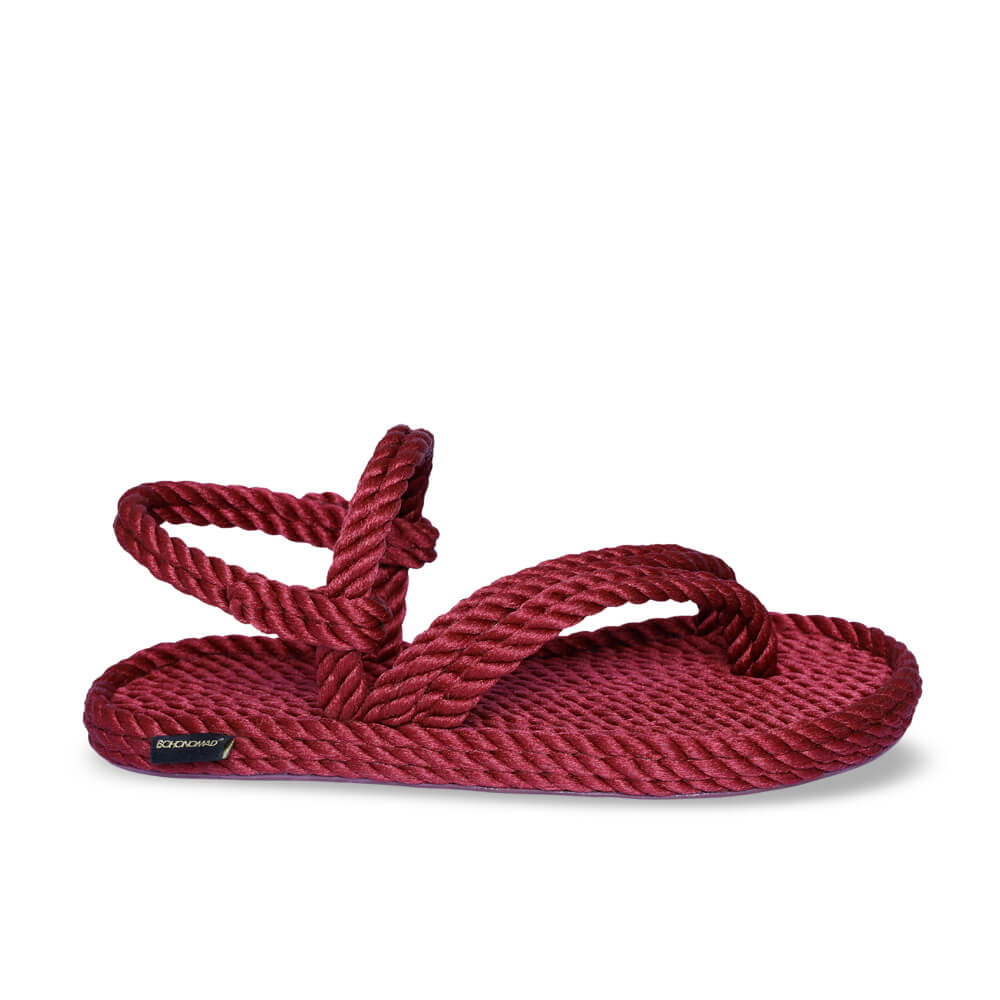 Cancun Women Rope Sandal – Claret Red