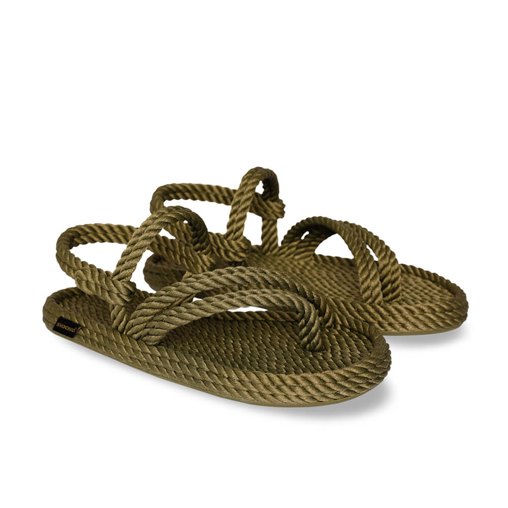 Cancun sandales à cordon pour femmes – Kaki