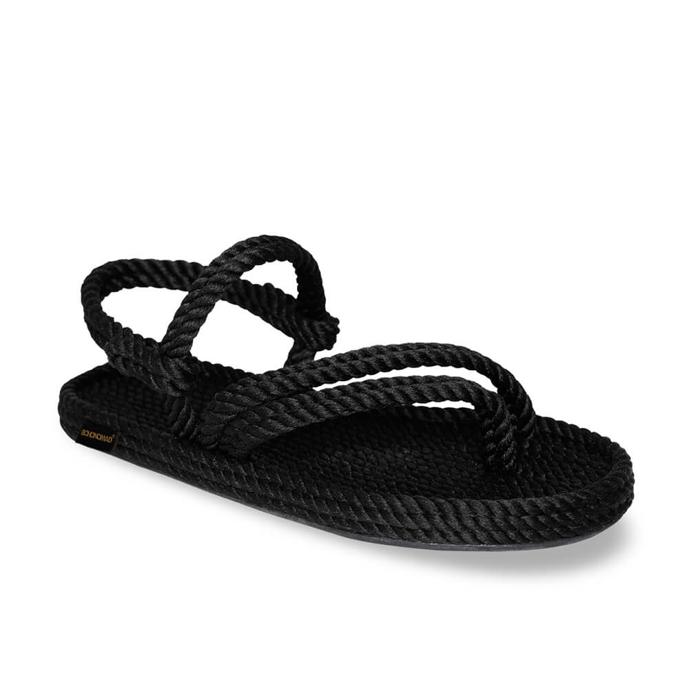 Cancun sandales à cordon pour femmes – Noir