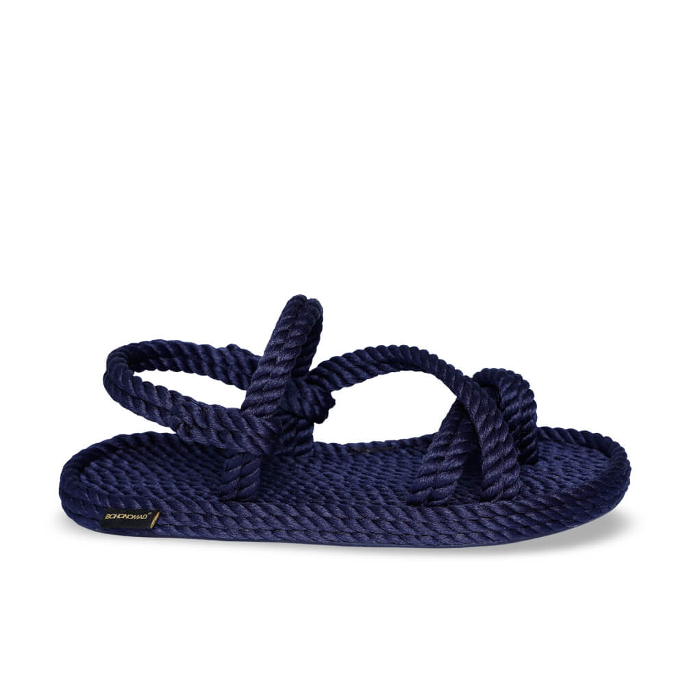 Capri sandales à cordon pour femmes – Marine