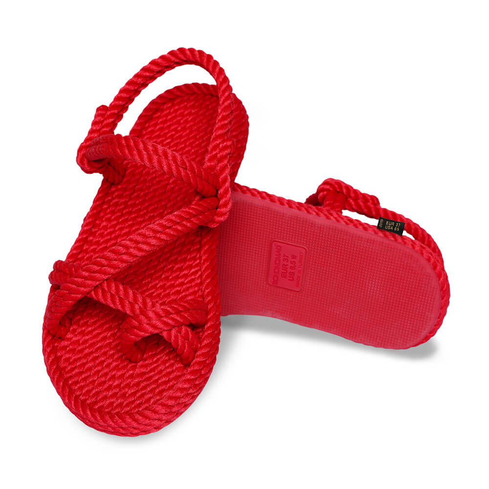 Capri Women Rope Sandal – Red