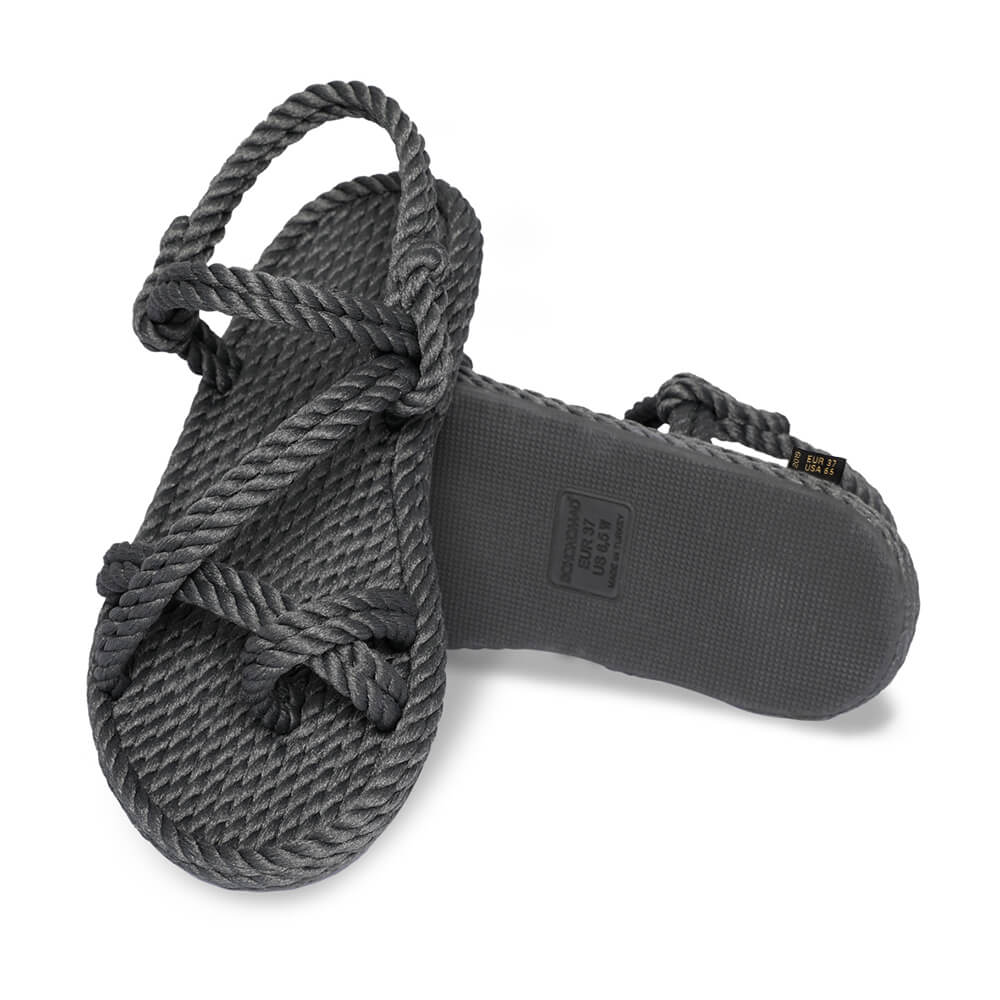 Capri sandales à cordon pour femmes – Gris