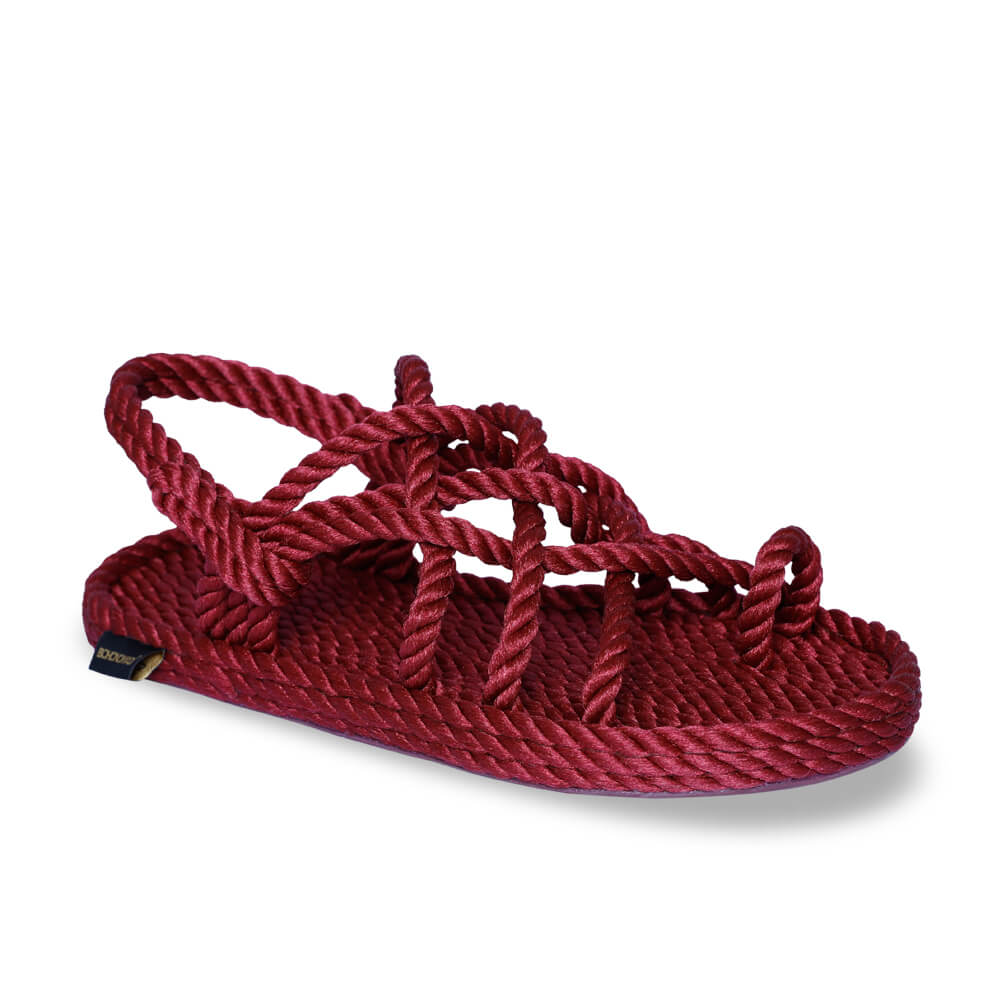 Cape Point sandales à cordon pour femmes – Rouge Bordeaux