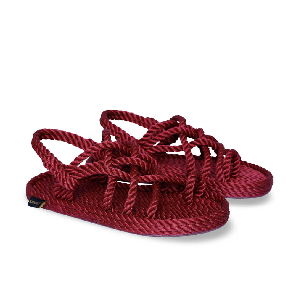 Cape Point sandales à cordon pour femmes – Rouge Bordeaux