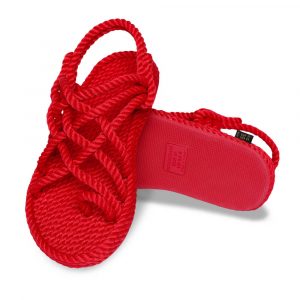 Cape Point Sandalo Donna in Corda – Rosso