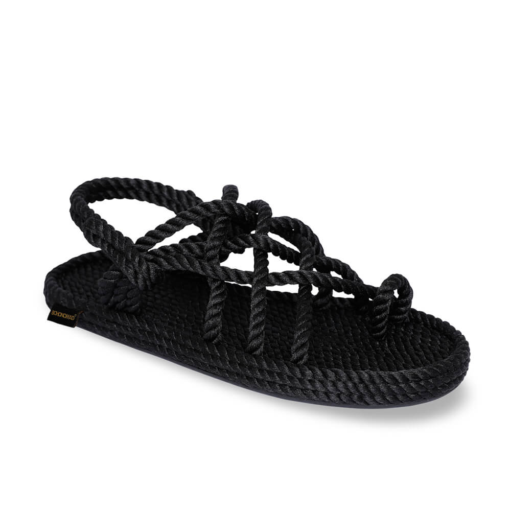 Cape Point Men Rope Sandal – Black
