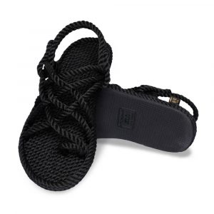 Cape Point Sandalia de Cuerda para Hombre – Negra