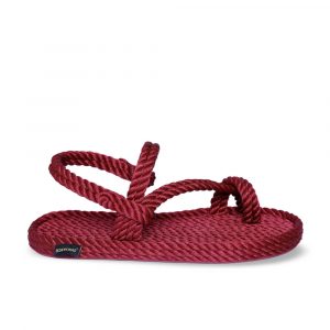 Hawaii Sandalia de Cuerda para Mujer – Rojo Clarete