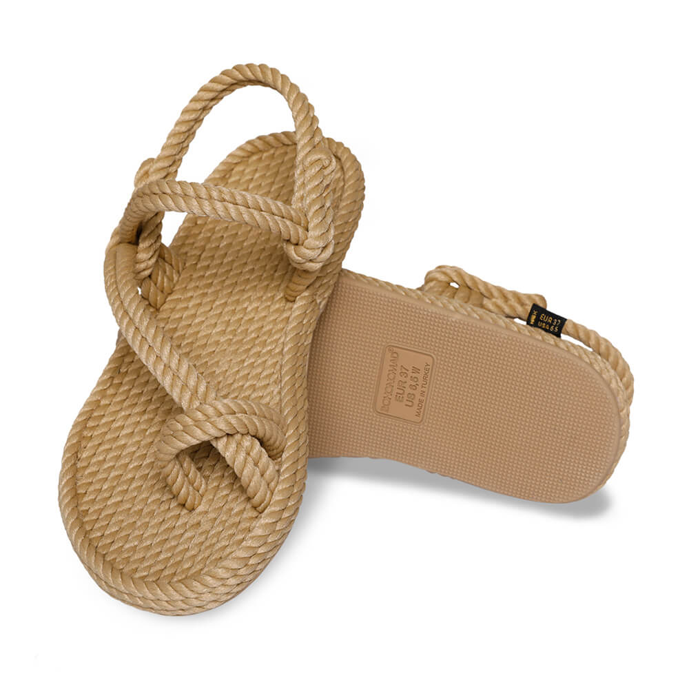 Hawaii sandales à cordon pour femmes – Beige