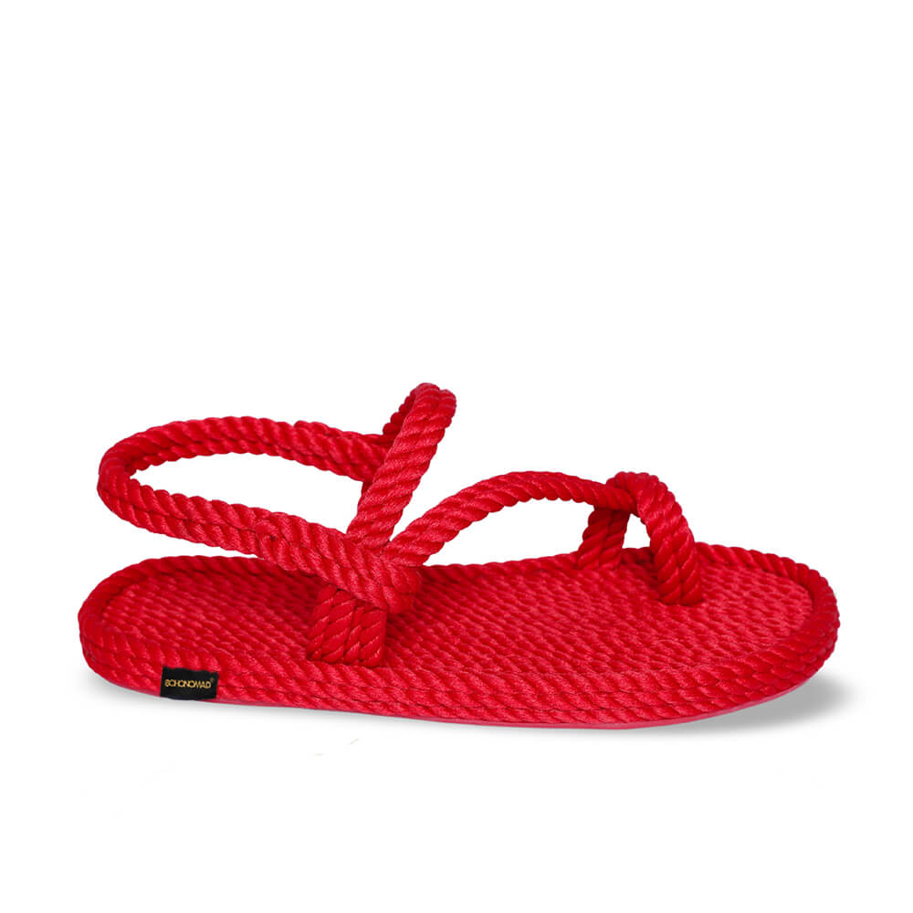 Hawaii Sandalia de Cuerda para Mujer – Rojo