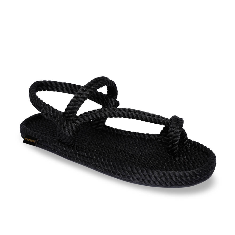 Hawaii Men Rope Sandal – Black
