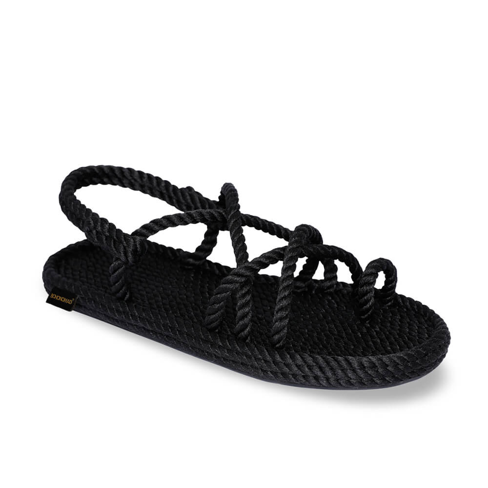 Ibiza Women Rope Sandal – Black
