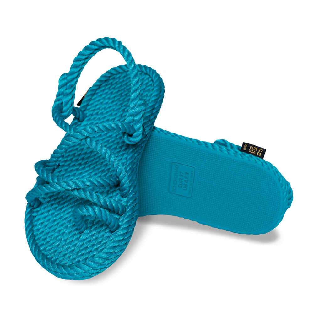 Ibiza sandales à cordon pour femmes – Turquoise