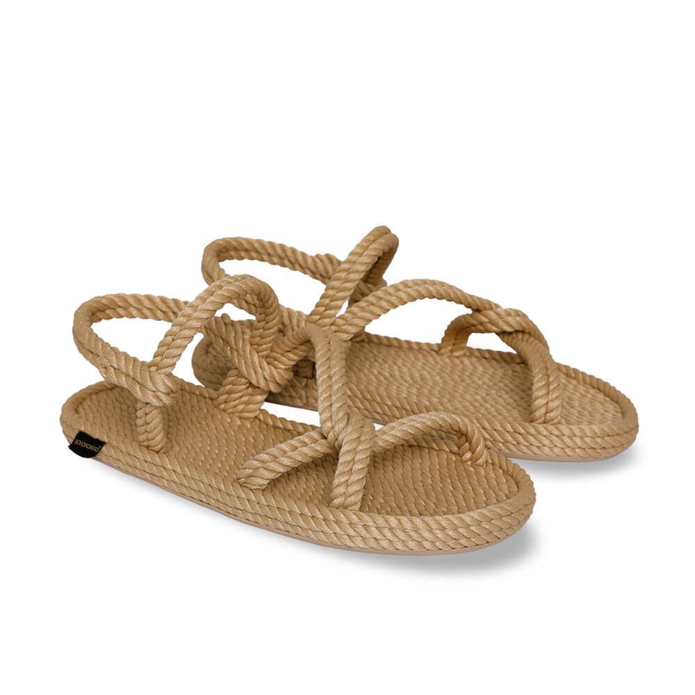 Mykonos sandales à cordon pour femmes – Beige