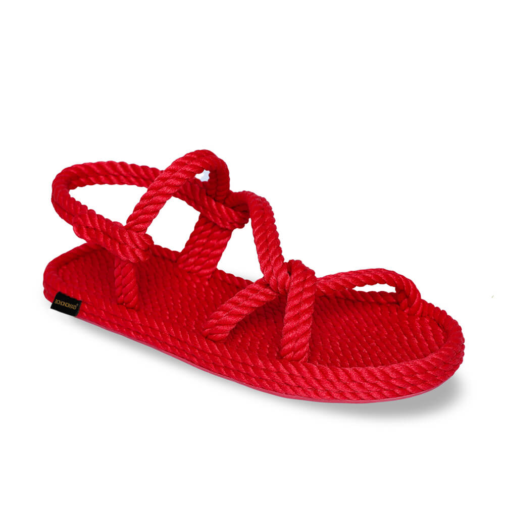 Mykonos Women Rope Sandal – Red