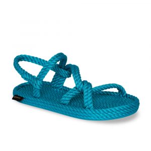 Mykonos Sandalia de Cuerda para Mujer – Turquesa