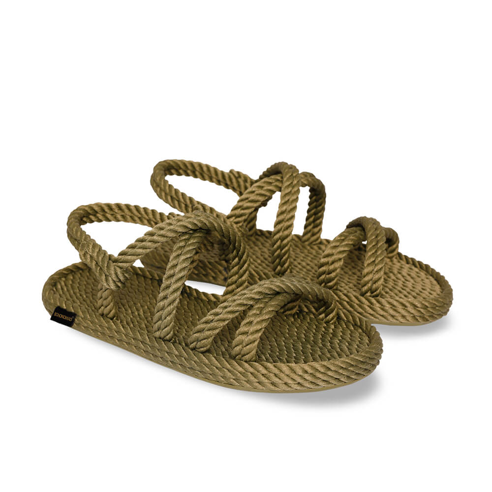 Tahiti sandale à corde pour hommes – Kaki
