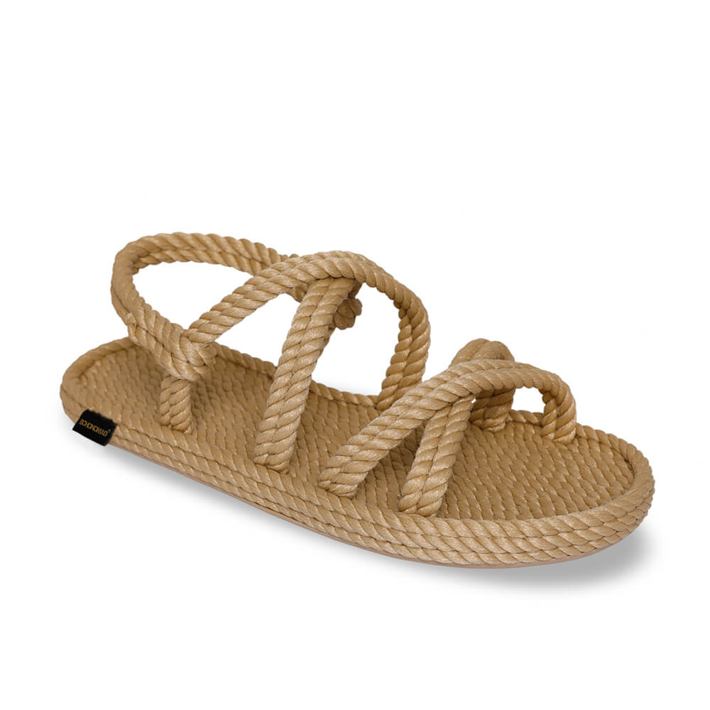 Tahiti sandales à cordon pour femmes – Beige