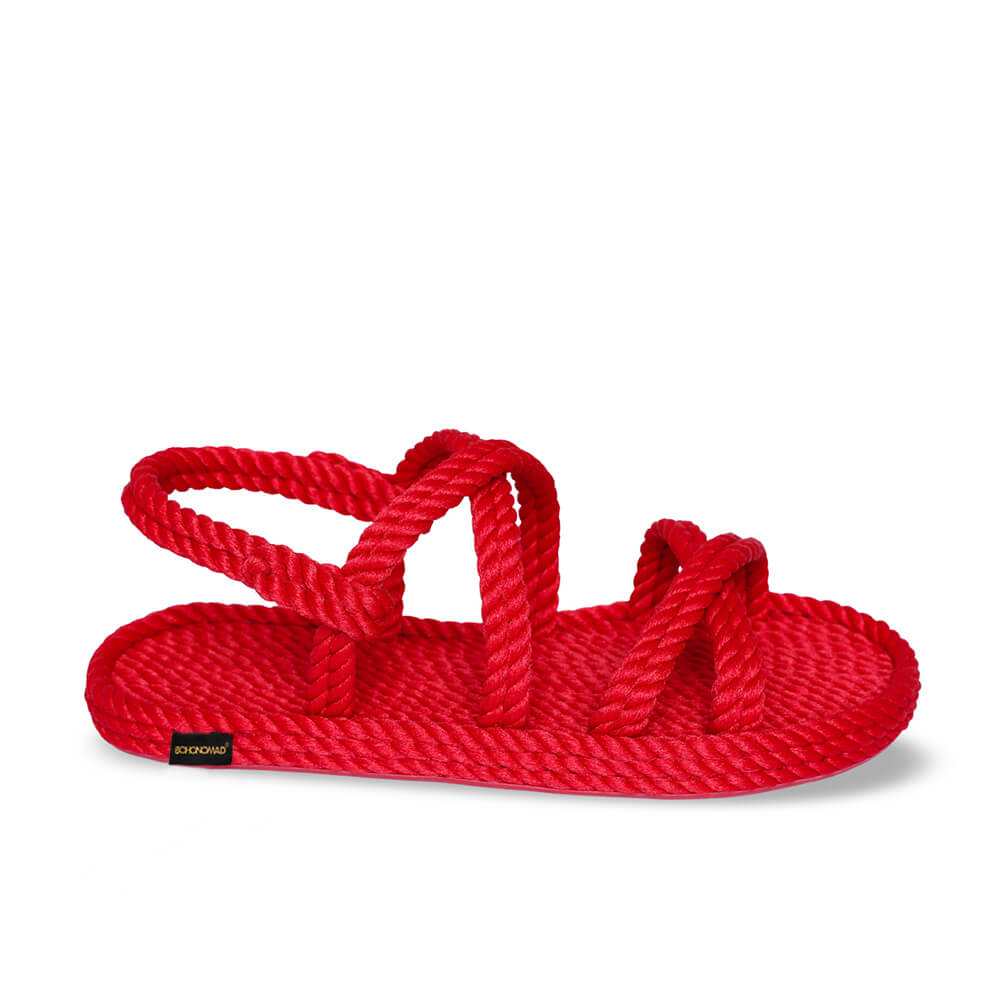 Tahiti sandales à cordon pour femmes – Rouge