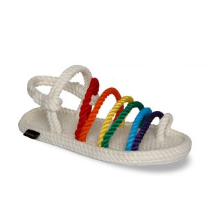 Havana Sandalo Donna in Corda – Bianco & Multi