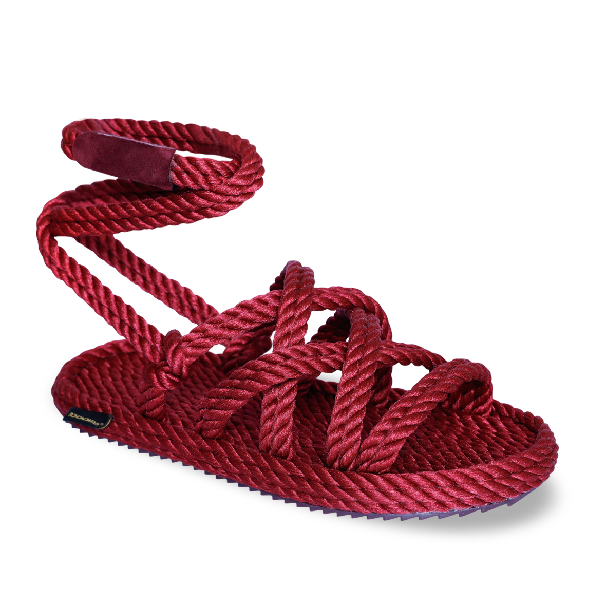 Rome sandales à cordon pour femmes – Rouge Bordeaux