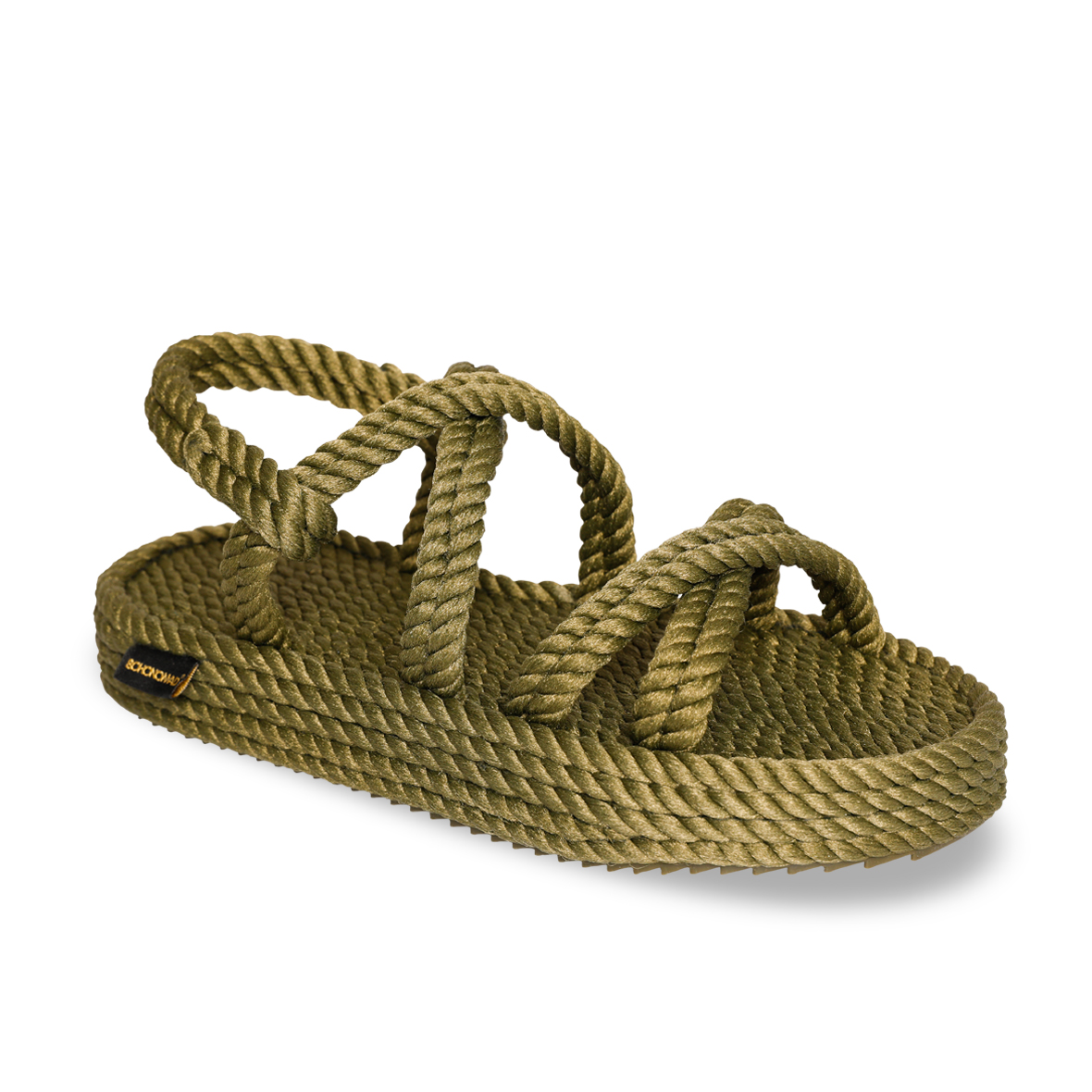 Tahiti sandales à plateforme en corde – Kaki