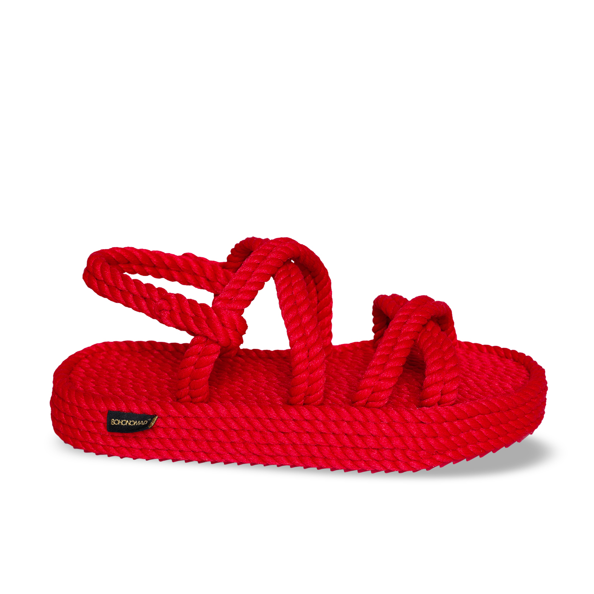 Tahiti sandales à plateforme en corde – Rouge