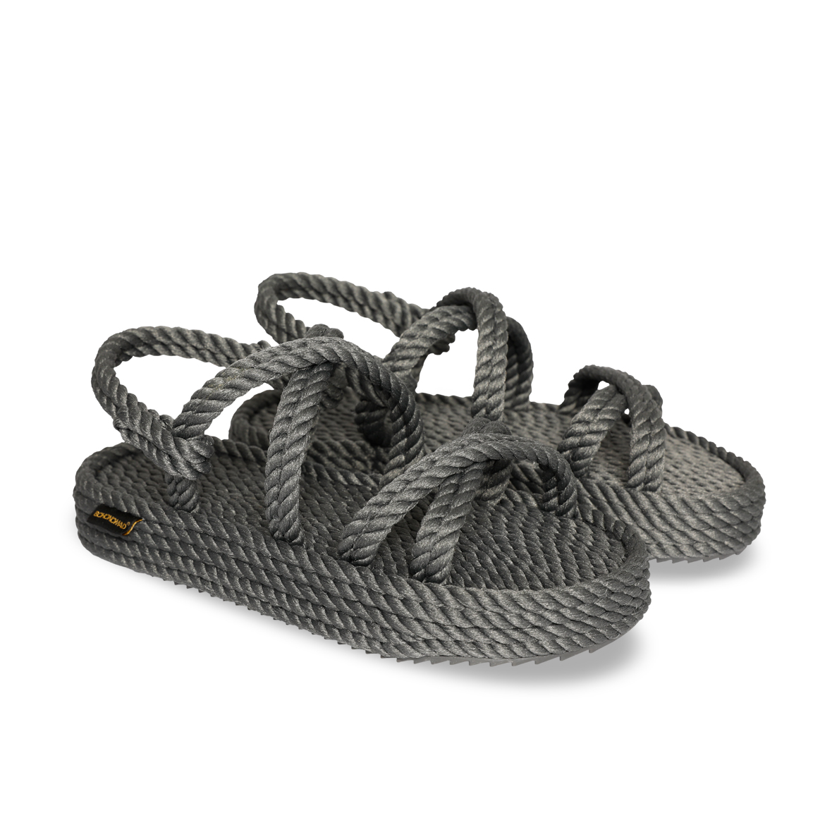Tahiti sandales à plateforme en corde – Gris