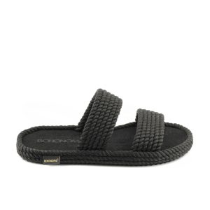 Tokyo Women Memory Foam Rope Slipper – Black