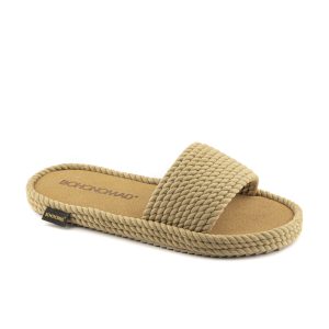 St.Tropez Women Memory Foam Rope Slipper – Beige